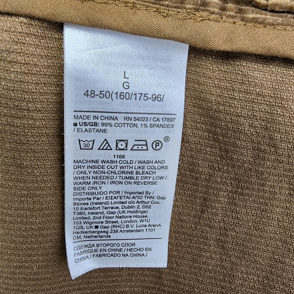 Banana Republic Shirt Size L Mens Brown Wide Wale Corduroy Button Down Shacket